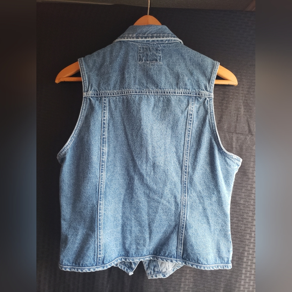 Women’s denim vest jean Solutions M medium - Picture 8 of 8